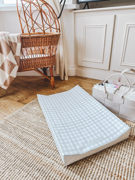 Anti-Roll Wedge Baby Changing Mat with raised sides for safety