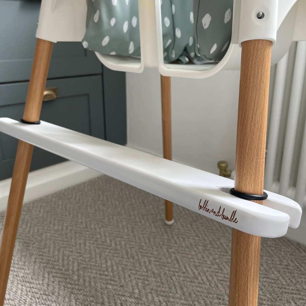 Adjustable Bamboo Footrest for IKEA Antilop Highchair Bobbin and Bumble