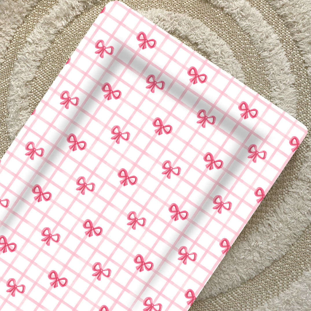 Standard Changing Mat - Pink Bows