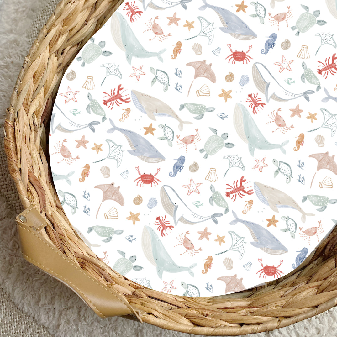 Aldi Basket Liner Deep Blue Sea Bobbin and Bumble