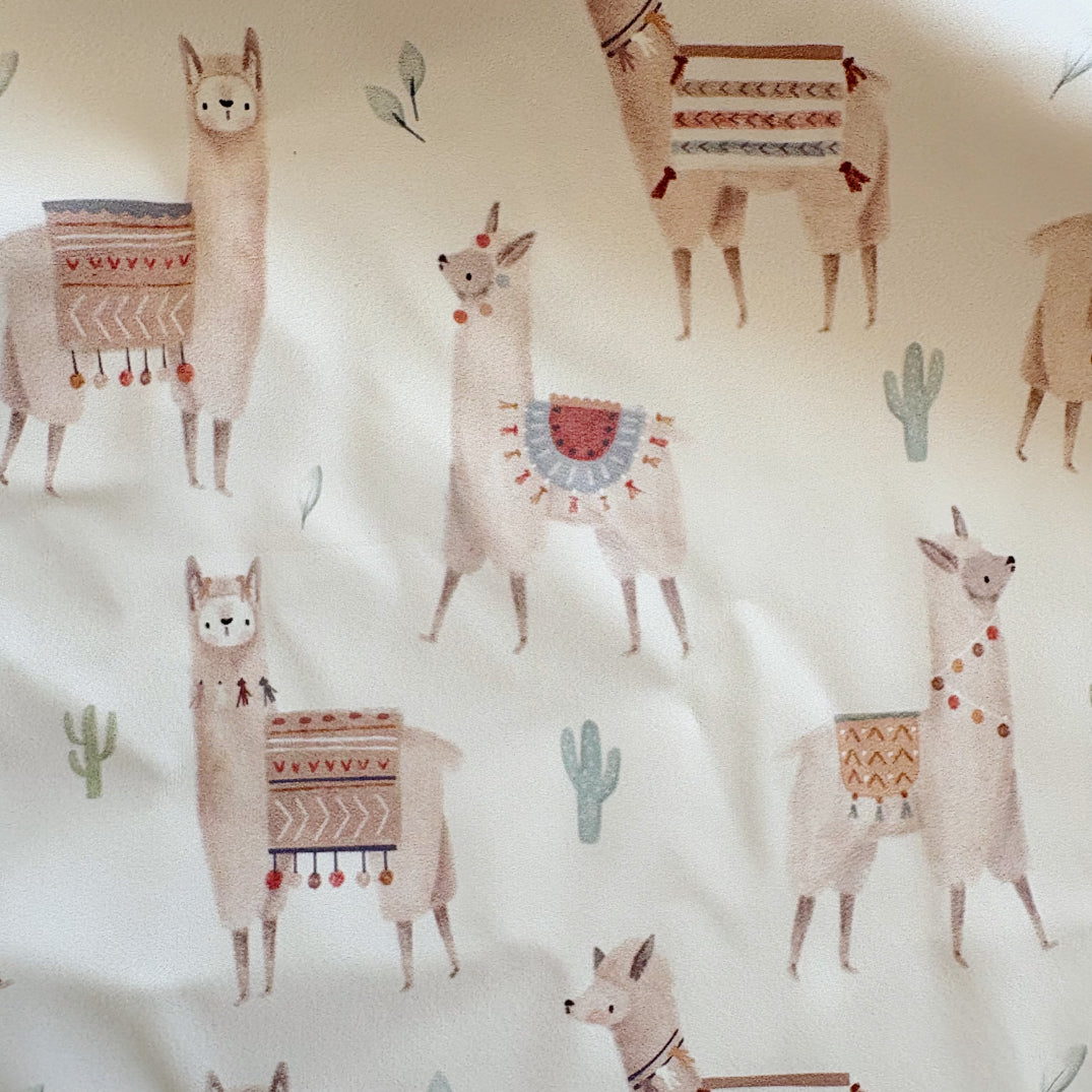 Long Sleeved Baby Bib - Alpacas