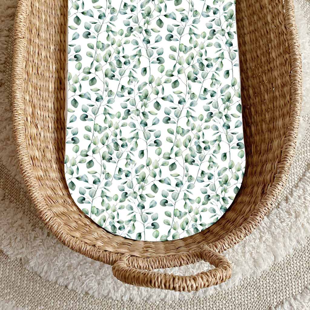 Basket Changing Mat - Eucalyptus Print | Bobbin and Bumble.