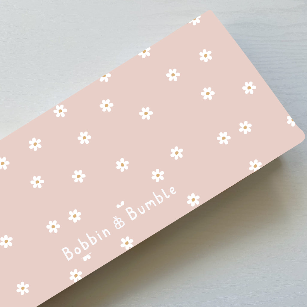 Folding Baby Changing Mat - Pink Daisy | Bobbin and Bumble.