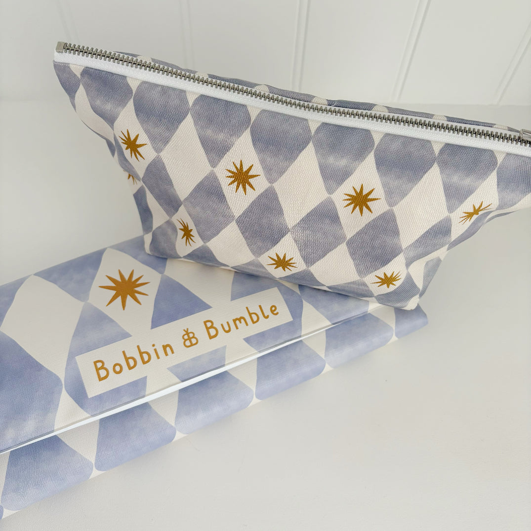 Nappy Wallet - Blue Harlequin