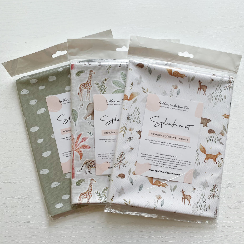 Splash mat - Sage Spots | Bobbin and Bumble.