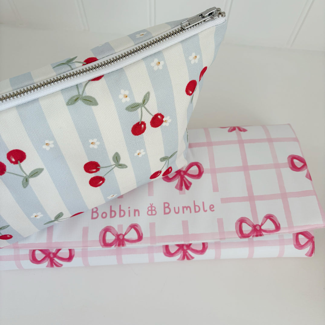 Nappy Wallet - Cherry Stripe