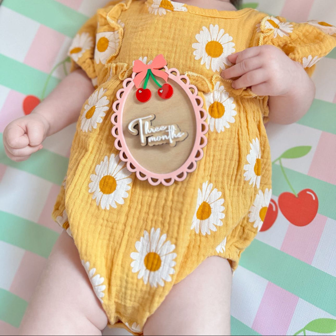 Anti-Roll Wedge Baby Changing Mat - Cherry