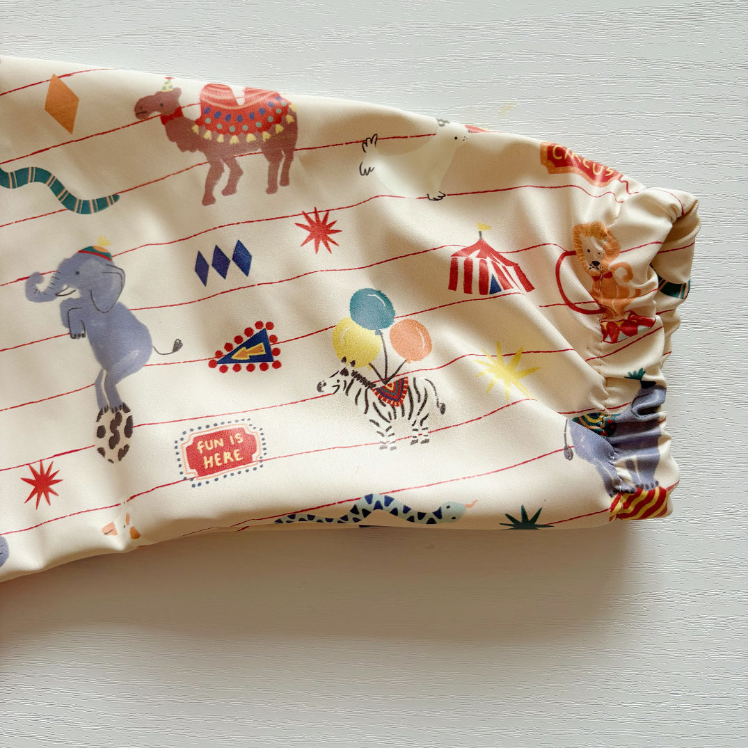 Long Sleeved Baby Bib - Vintage Circus