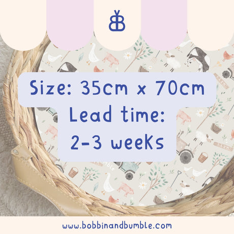 Ginger's Farm PVC Changing Basket Liner | Bobbin and Bumble | Bobbin and Bumble.