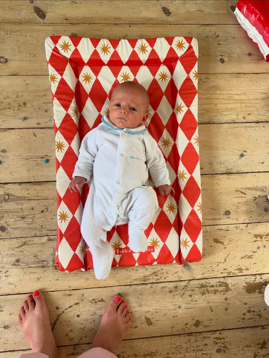 Standard Changing Mat - Red Harlequin