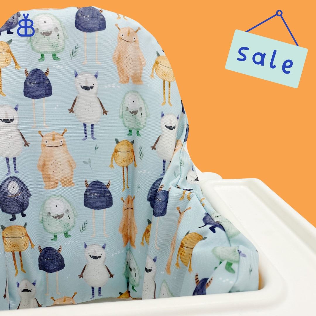 IKEA High Chair Cushion Cover - Little Monsters Print