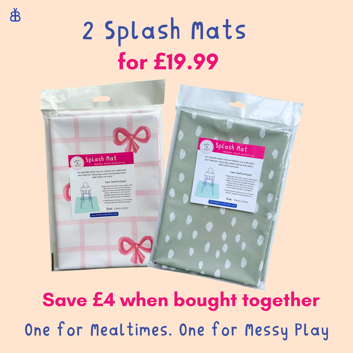 Splash Mat Bundle - Bows and Sage Spots