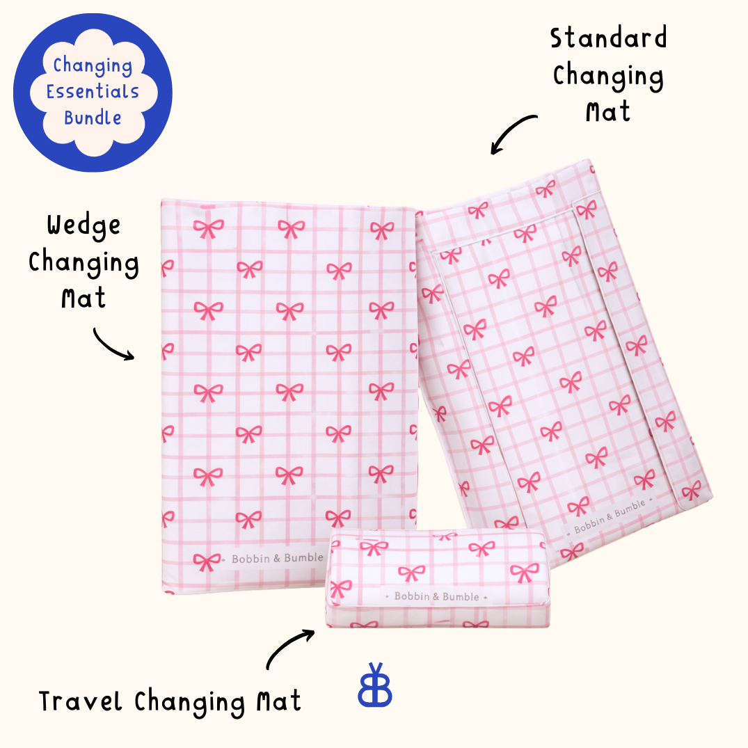 Complete Baby Changing Mat Bundle - Pink Bow