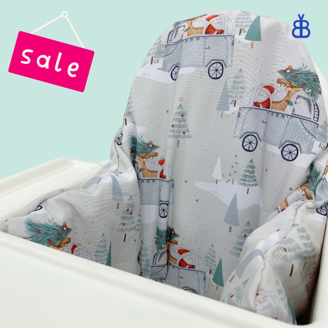 Christmas IKEA High Chair Cushion Cover - Camper Christmas Print