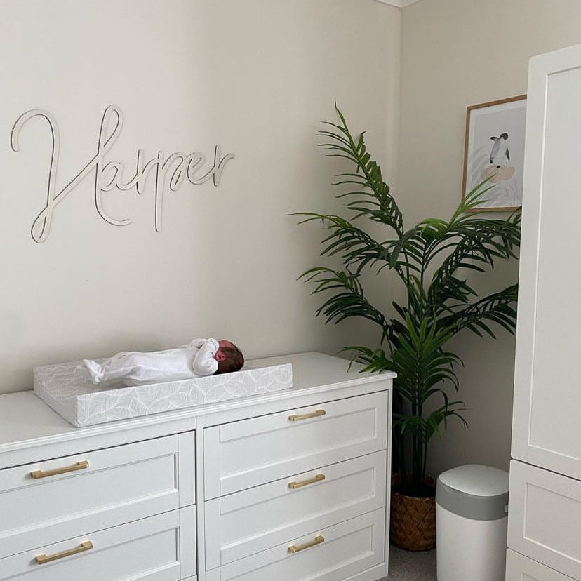 Anti-Roll Wedge Changing Mat - Gold Leaf Print