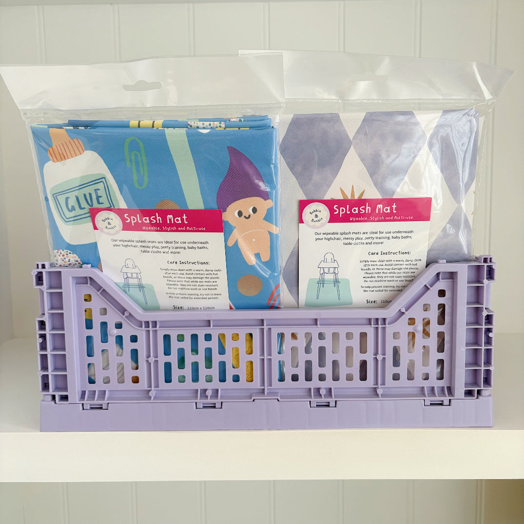 Splash Mat Bundle - Blue Harlequin and Crafty