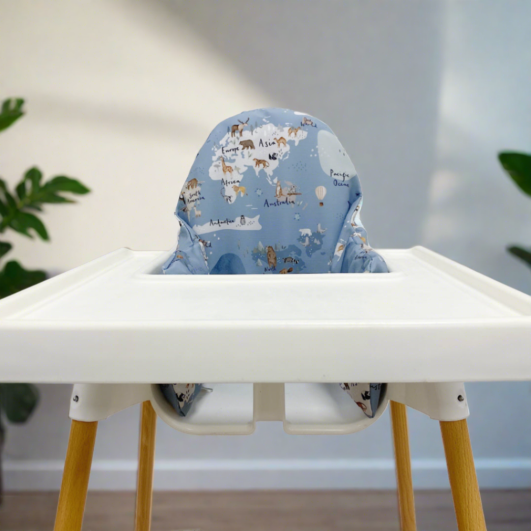 IKEA High Chair Cushion Cover - One World Print | Bobbin and Bumble.