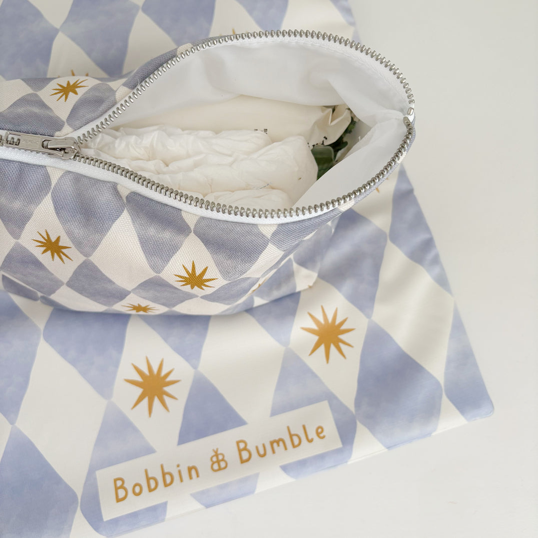 Nappy Wallet - Blue Harlequin