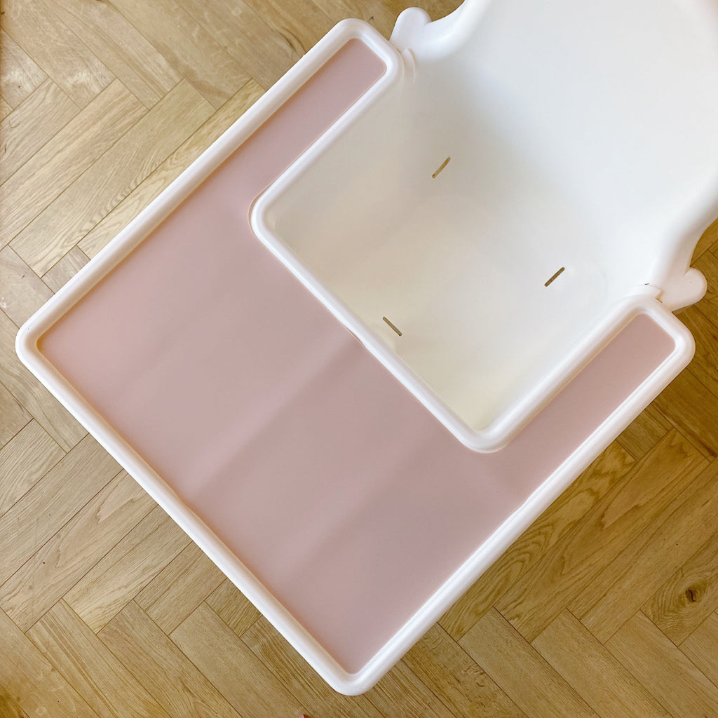 IKEA Antilop High chair Silicone Tray Placemat Insert - Light Pink | Bobbin and Bumble.