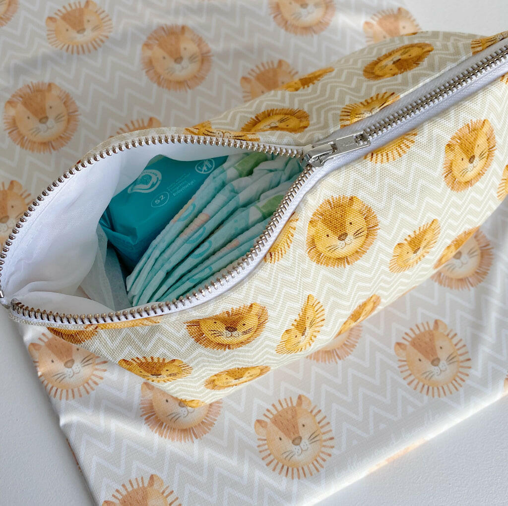 Nappy Wallet - Leo Lion Print | Bobbin and Bumble.