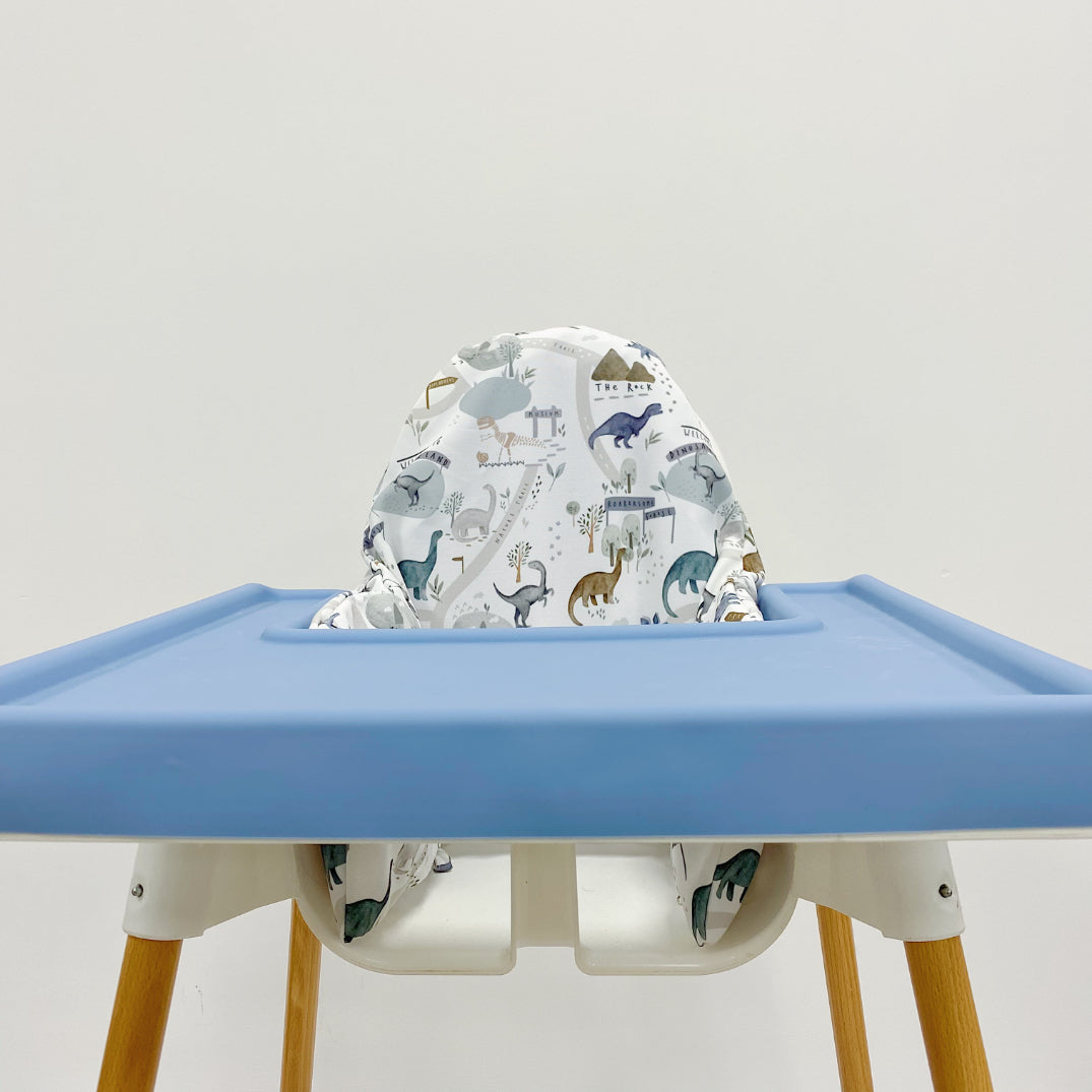 IKEA Highchair Cover - Dino Land Print | Bobbin and Bumble.