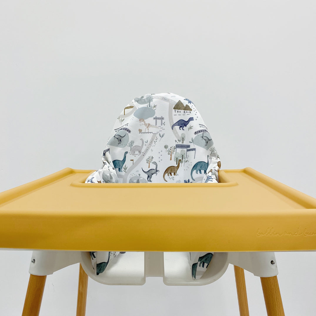 IKEA Highchair Cover - Dino Land Print | Bobbin and Bumble.