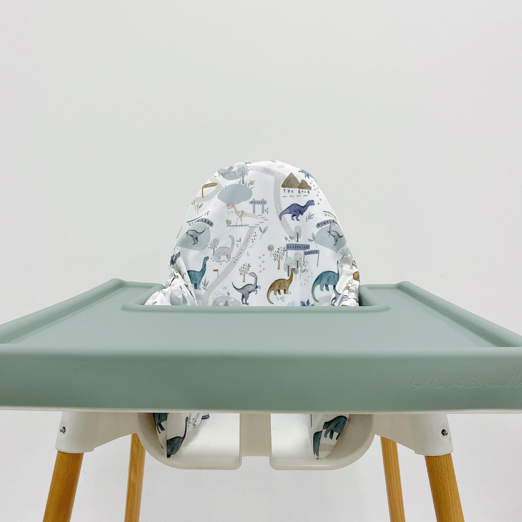 IKEA Highchair Cover - Dino Land Print | Bobbin and Bumble.