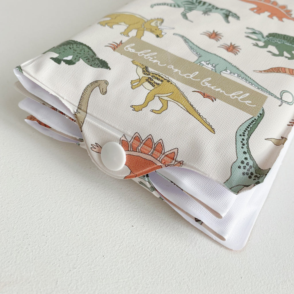 Folding Baby Changing Mat - Dinosaur Print | Bobbin and Bumble.