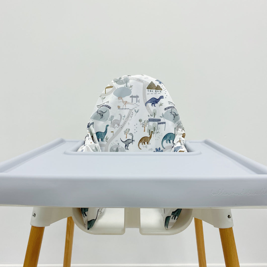 IKEA Highchair Cover - Dino Land Print | Bobbin and Bumble.