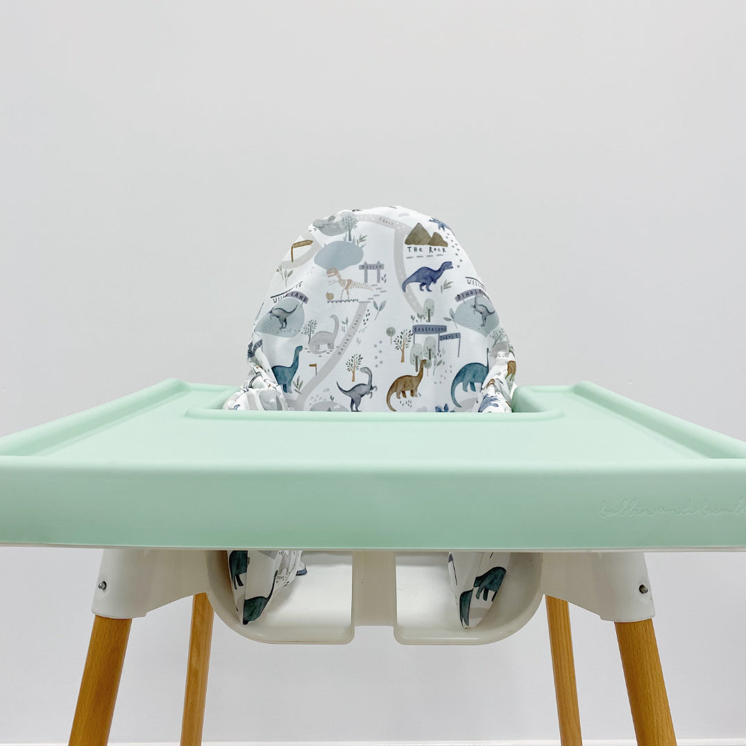 IKEA Highchair Cover - Dino Land Print | Bobbin and Bumble.