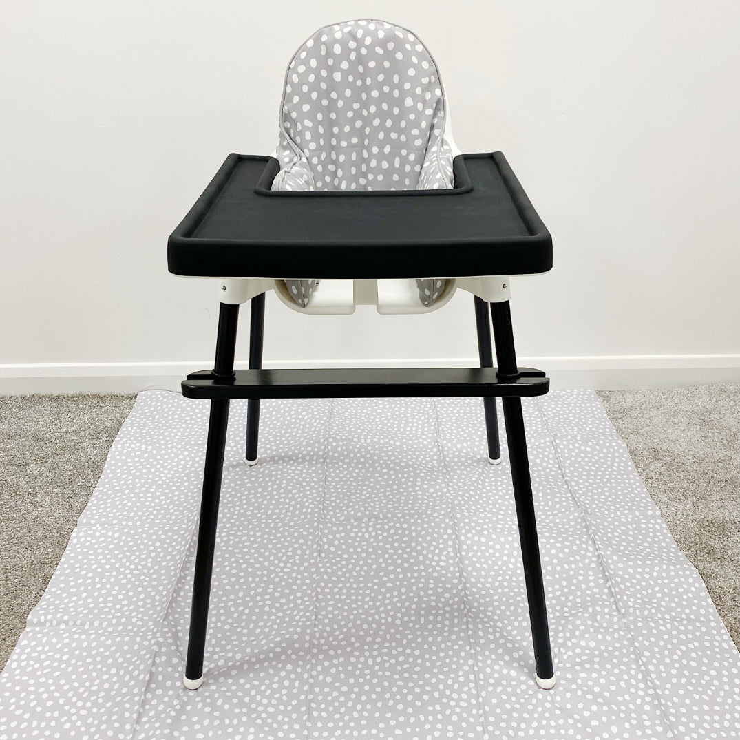 IKEA Highchair Cushion Cover - Grey Spots Print | Bobbin and Bumble.