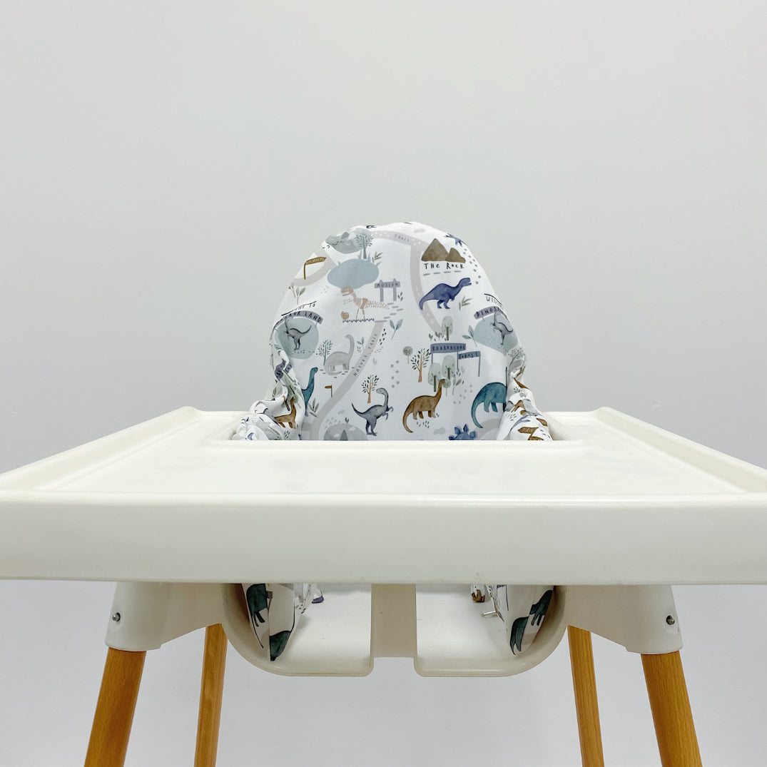 IKEA Highchair Cover - Dino Land Print | Bobbin and Bumble.