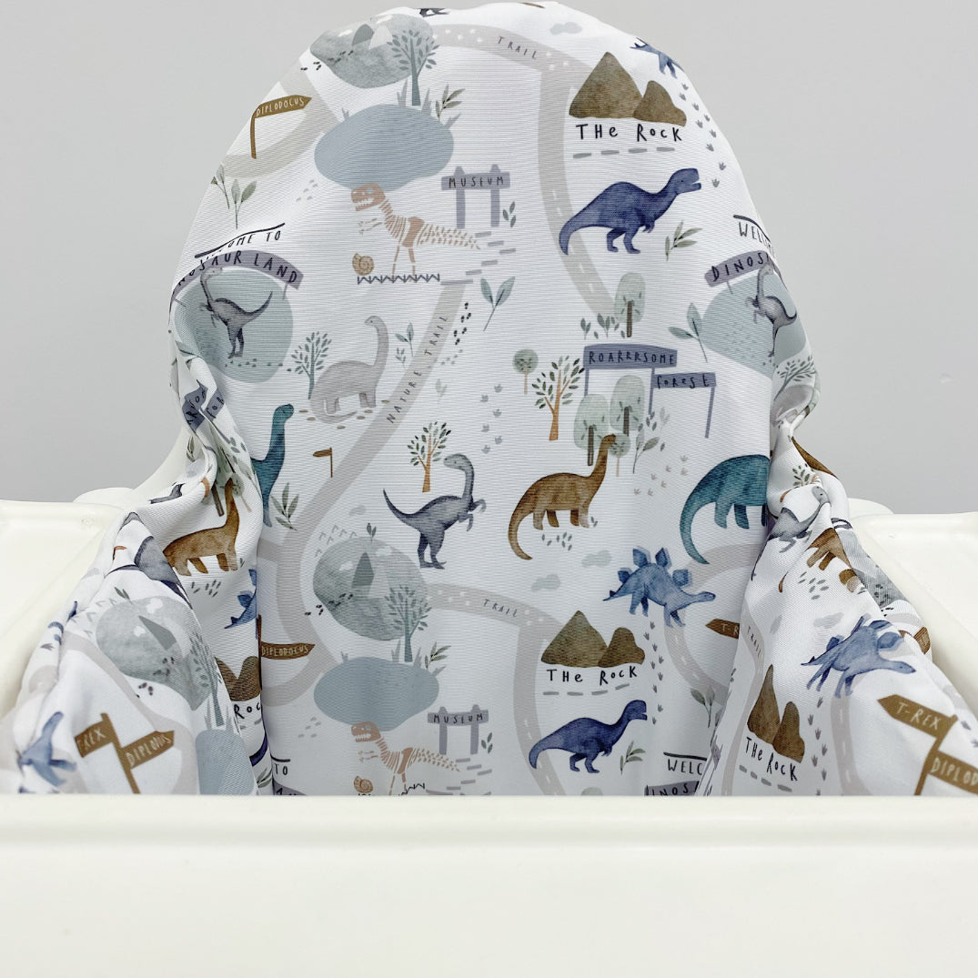 IKEA Highchair Cover - Dino Land Print | Bobbin and Bumble.