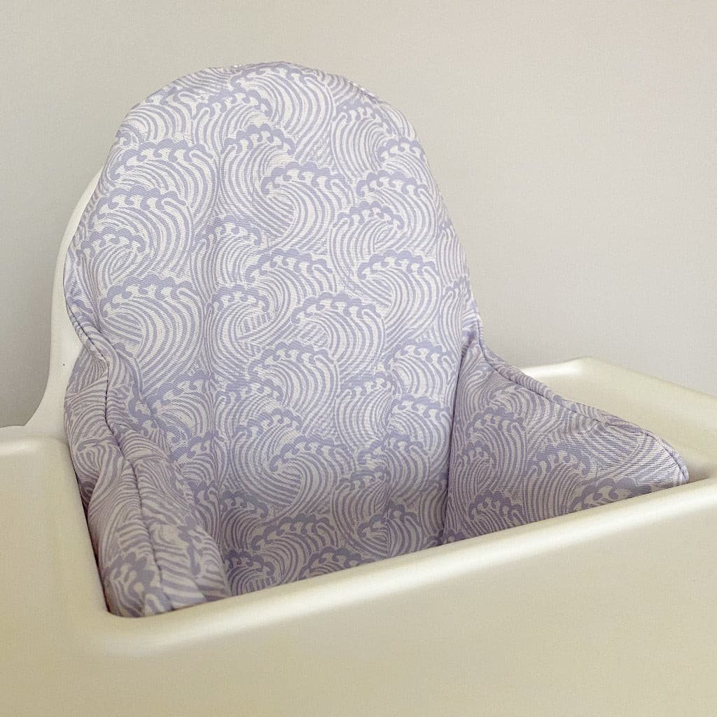 Blue Ocean Waves IKEA Antilop Highchair Cushion Cover | Bobbin and Bumble.