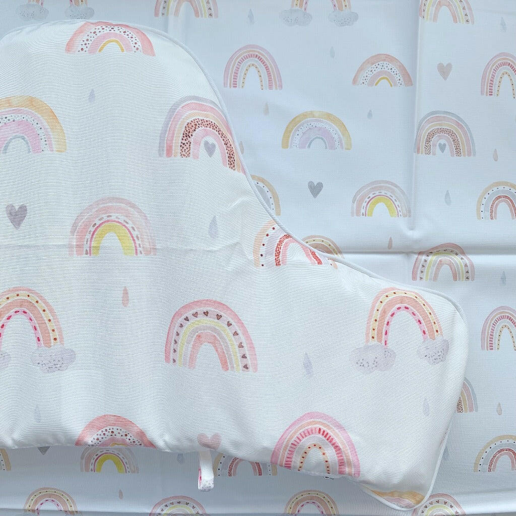 IKEA Highchair Cushion Cover - Beau Rainbow Print | Bobbin and Bumble.