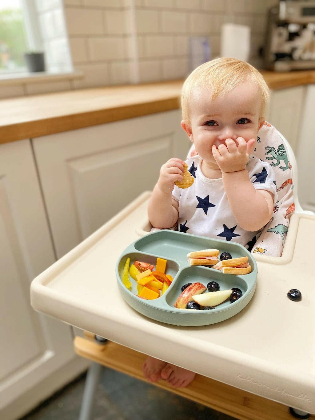 IKEA Highchair Cushion Cover - Retro Dinosaur Print | Bobbin and Bumble.