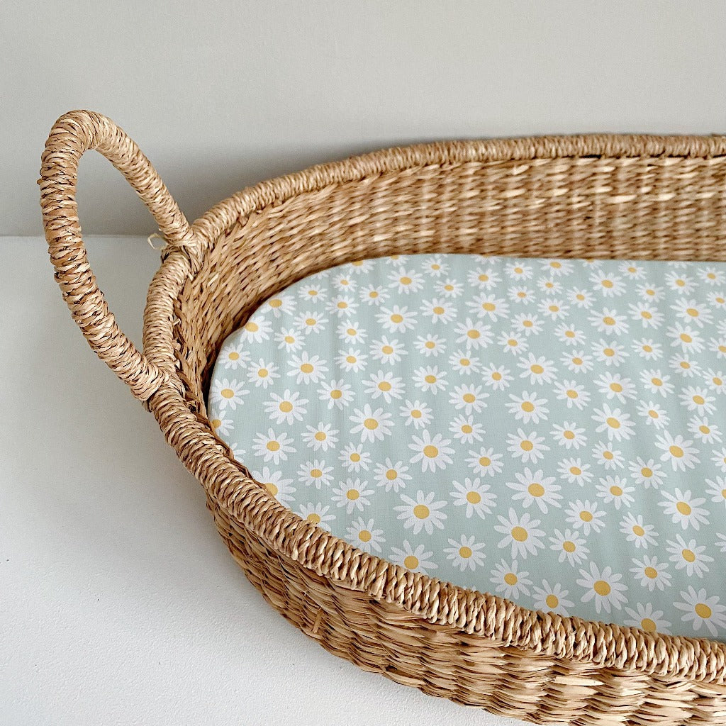 Basket Changing Mat - Daisy Print | Bobbin and Bumble.
