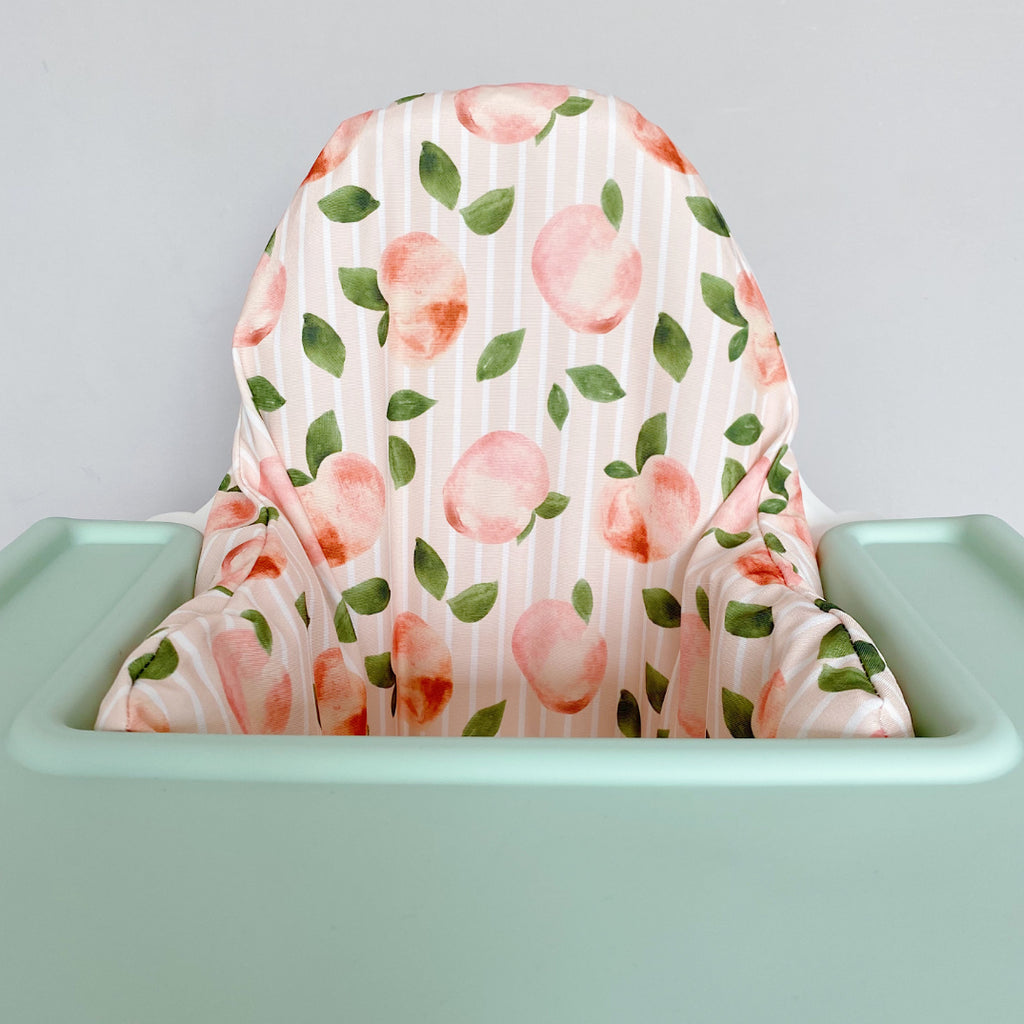 IKEA High Chair waterproof Cover - Peach Print | Bobbin and Bumble.