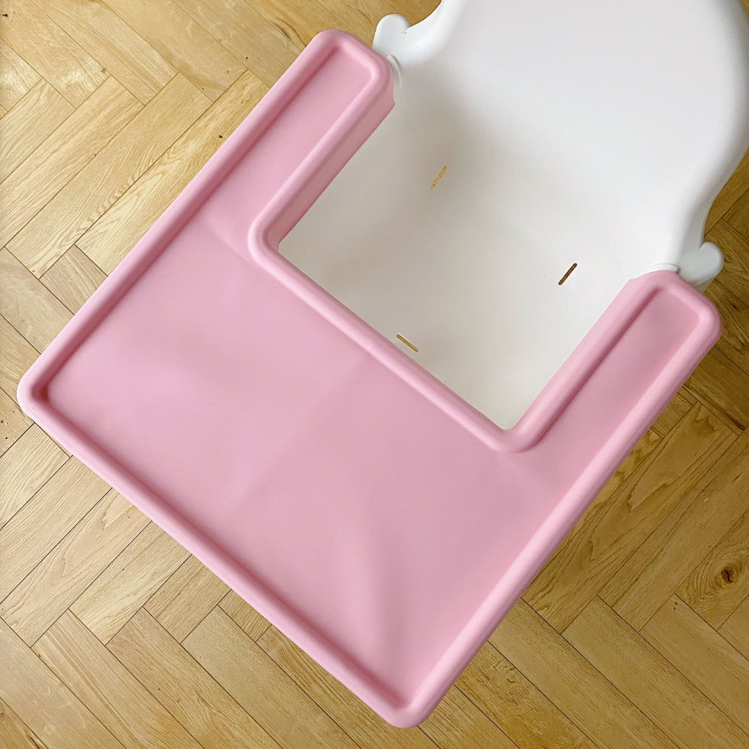 IKEA High chair Silicone Full Wrap Tray Placemat - Bubblegum Pink | Bobbin and Bumble.
