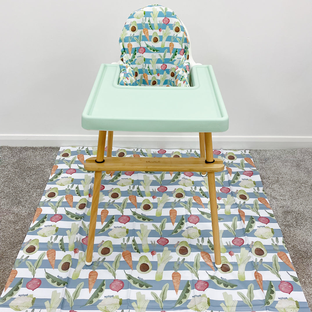 Splash mat - Vegetable Garden Print | Bobbin and Bumble.
