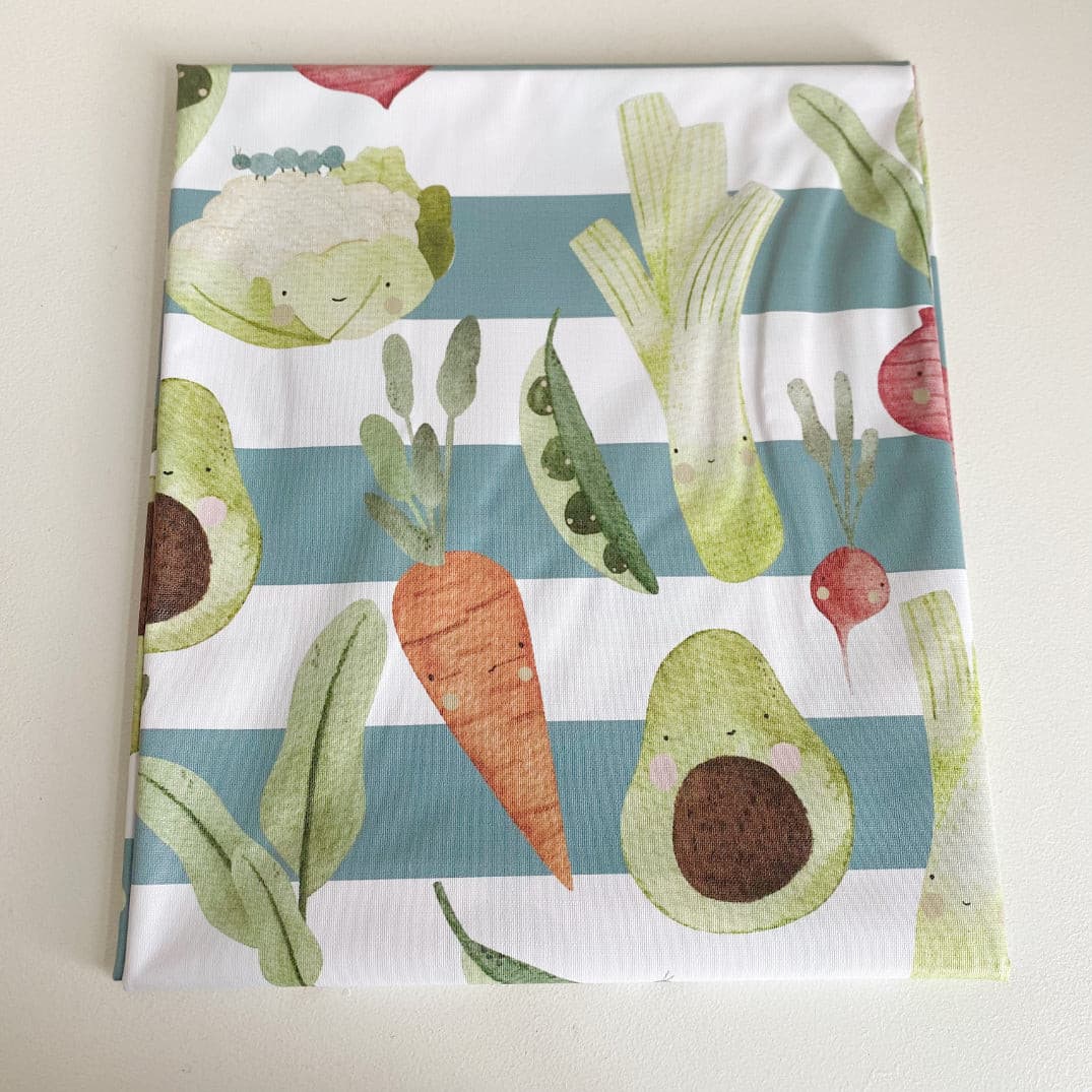 Splash mat - Vegetable Garden Print | Bobbin and Bumble.