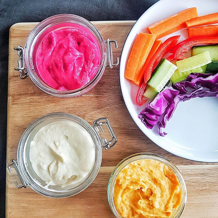 Vegan Weaning - Pick and Mix Rainbow Dips Recipe