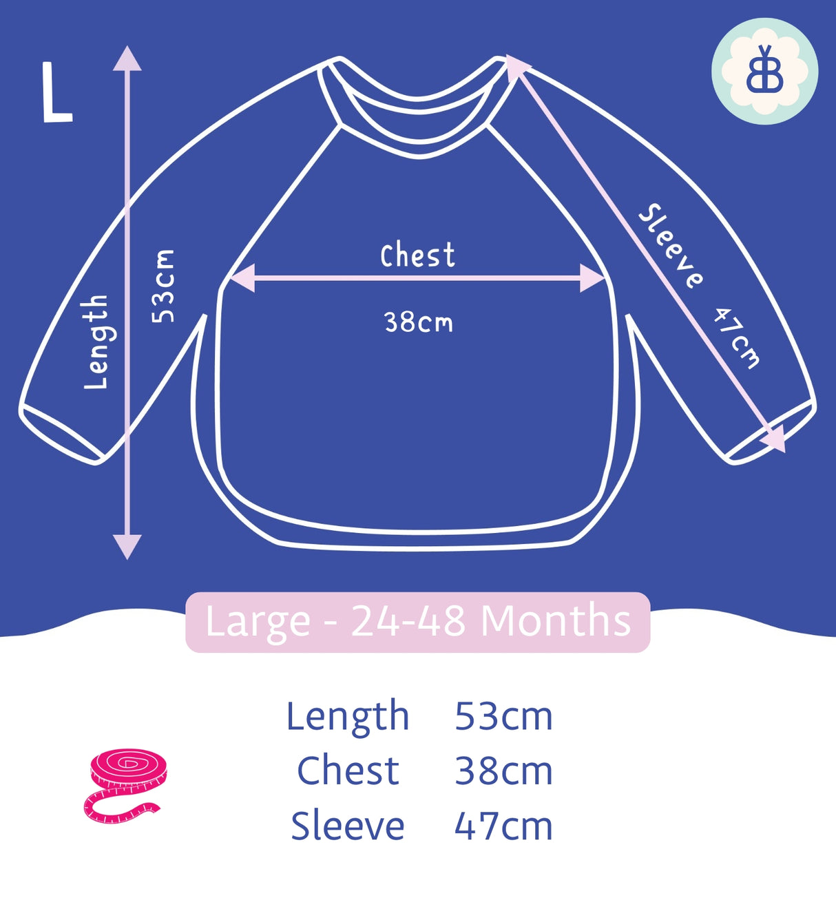 Long Sleeved Baby Bib - Snack Time