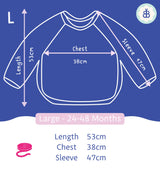 Long Sleeved Baby Bib - Snack Time