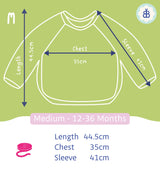 Long Sleeved Baby Bib - Snack Time
