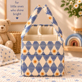 Blue Harlequin Nappy Caddy | Baby Organiser