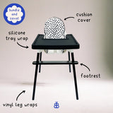Full wrap placemat for the IKEA highchair - Black