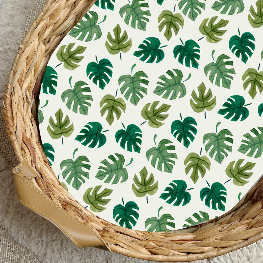 Aldi Basket Liner Monstera Leaf Bobbin and Bumble