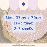 Dusky Pink Dots PVC Changing Basket Liner | Bobbin and Bumble | Bobbin and Bumble.