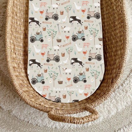 Ginger's Farm PVC Changing Basket Liner | Bobbin and Bumble | Bobbin and Bumble.